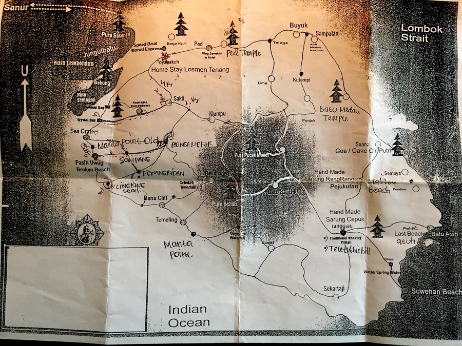 Nusa Penida mappa Nusa Penida mappa